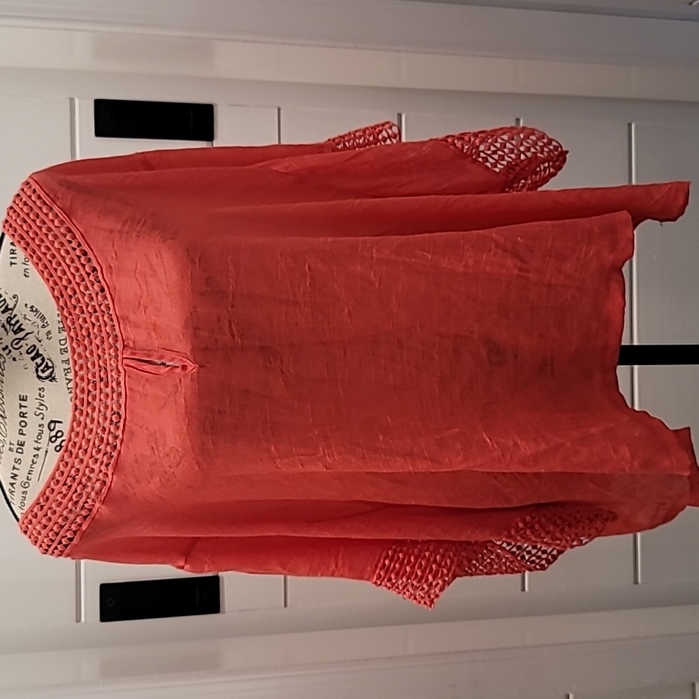 Lightweight Coral Blouse